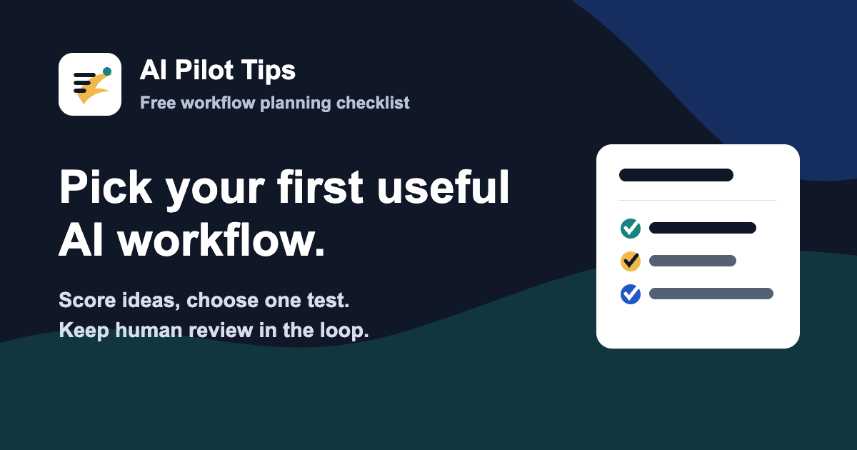 AI Pilot Tips starter checklist social preview